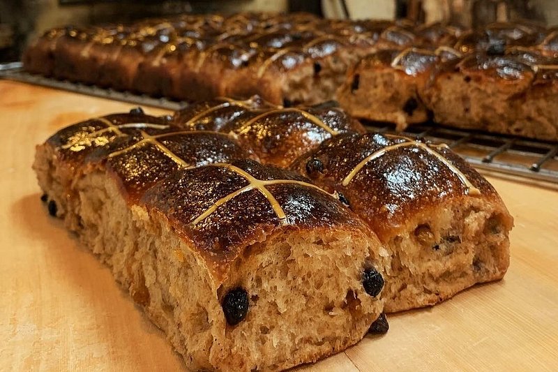 Red Beard Historic Bakery in Trentham, VIC is where you can find the best hot cross buns near Melbourne