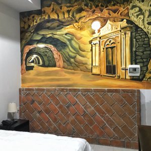 Cada habitación cuenta con un mural referente a un Pueblo Mágico de México.