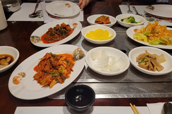 Korean restaurant.Korean food.Asian cuisine grilled food,Deli