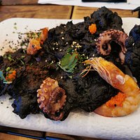 Volcanic rock! Very innovative dish from the chef!