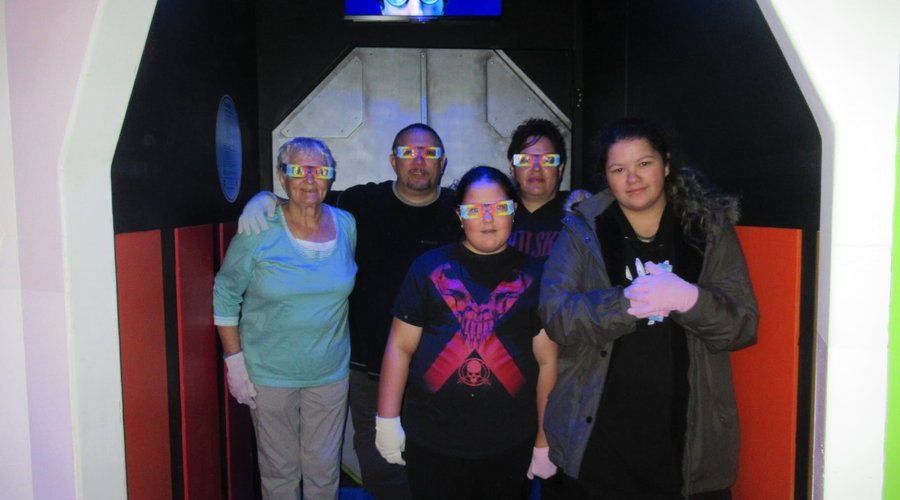 My tane, Mother in law, girls and me prior to entering the Maze.