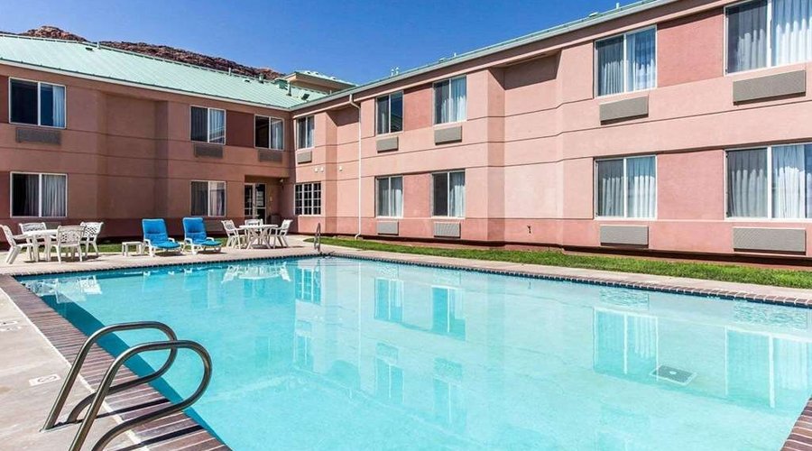Outdoor pool with sundeck