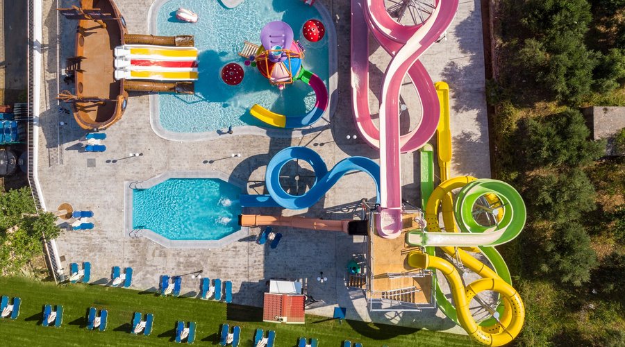 Newly built waterpark
