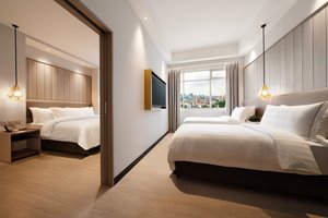 PARKROYAL on Kitchener Road in Singapore, image may contain: Interior Design, Monitor, Screen, Corner