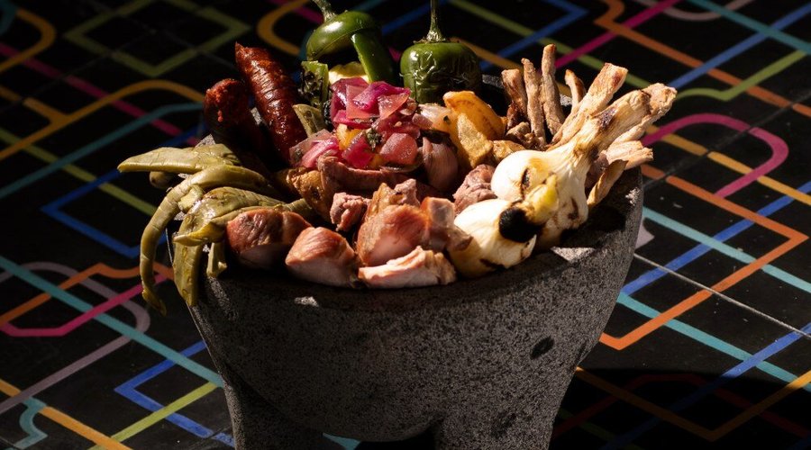 Enjoy a delicious molcajete.