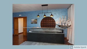 Motel Del Grosso in Eboli, image may contain: Interior Design, Tub, Bathing, Bathtub