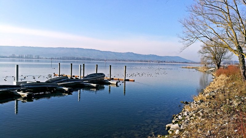 Het Bodenmeer in het vroege voorjaar