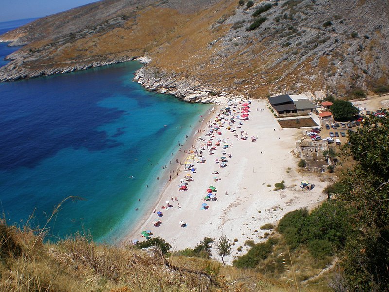 A beach between Vlora and Saranda in Albania