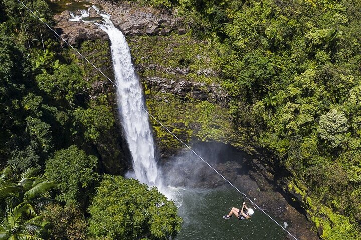 2023 Big Island Zipline Over KoleKole Falls