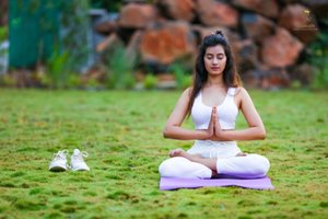 Daksh Resort And Amusement Park in Sasan Gir, image may contain: Yoga, Person, Working Out, Lotus Yoga Pose