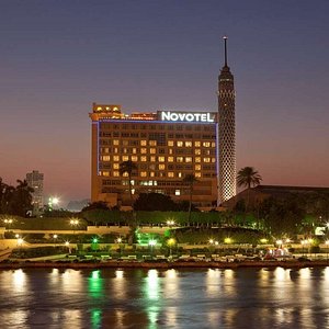 Novotel Cairo El Borg in Cairo, image may contain: City, Urban, Waterfront, Hotel