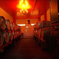 Adega Belém's barrel cellar, where grand reds sleep, awaiting the day of metamorphosis!