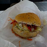 a cheese and salad roll - large and fresh