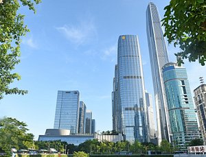 Futian Shangri-La, Shenzhen in Shenzhen, image may contain: City, Urban, High Rise, Office Building