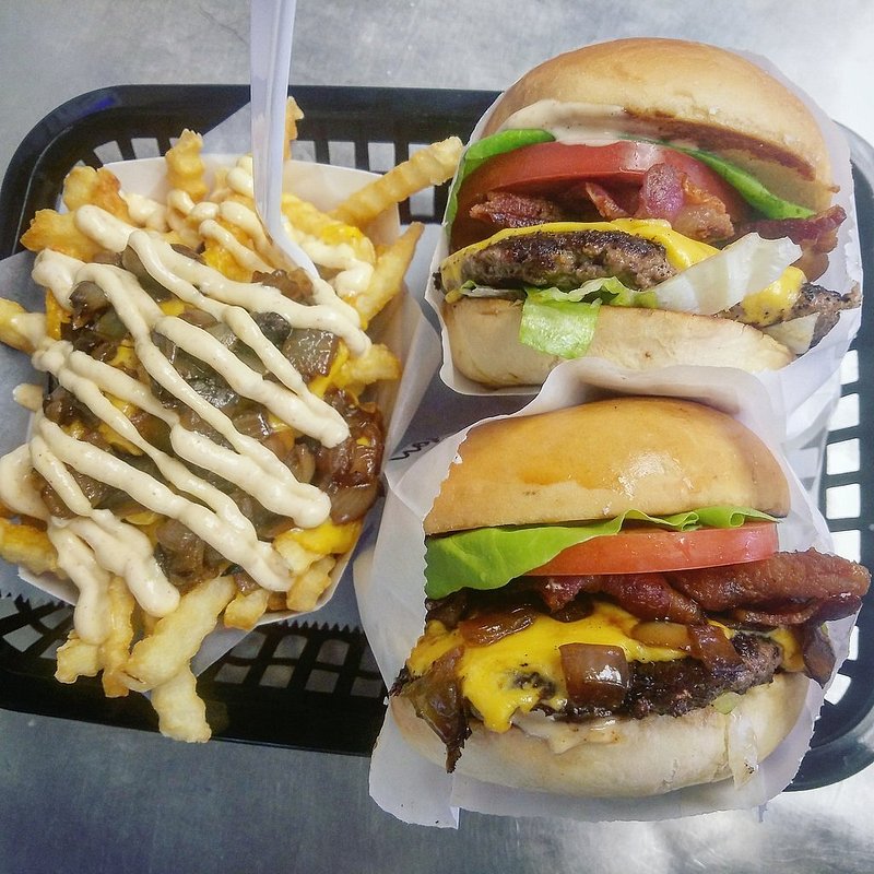 Food from the Chubbies Burgers Food Truck