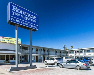 Rodeway Inn & Suites Pacific Coast Highway in Los Angeles, image may contain: Hotel, Car, Pickup Truck, Car Dealership