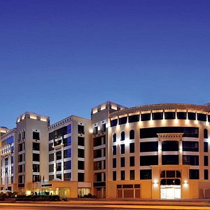Movenpick Hotel Apartments Al Mamzar Dubai in Dubai, image may contain: Condo, City, Office Building, Urban