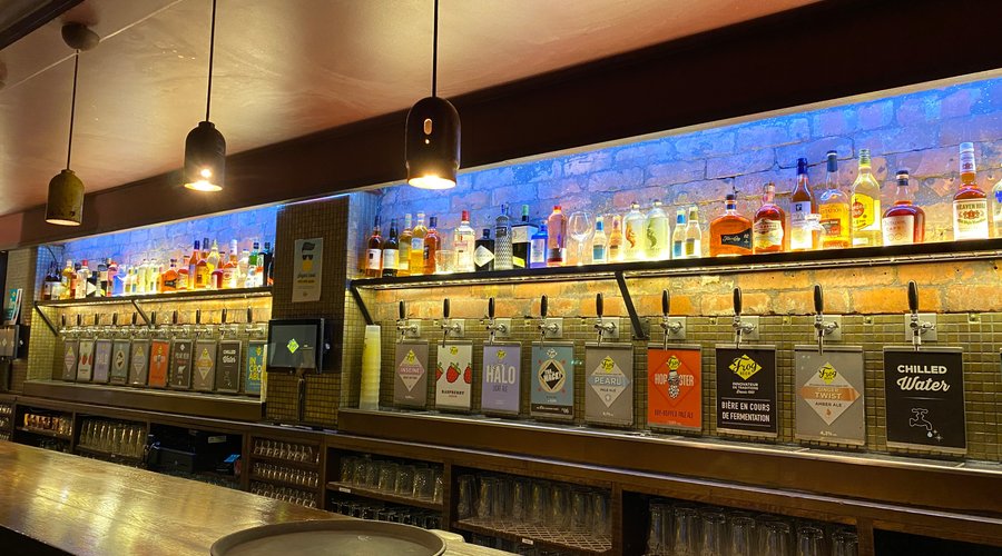 Our great variety of beers on tap