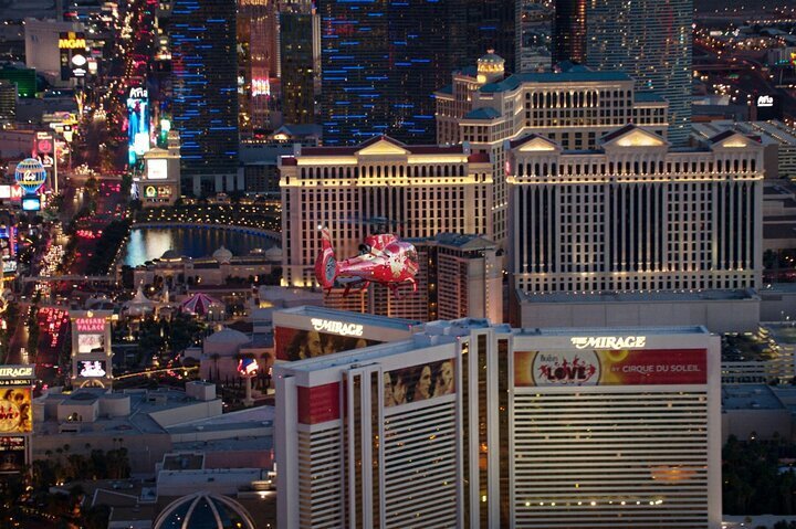 2024 Las Vegas Night Flight by Helicopter with Downtown Las Vegas ...