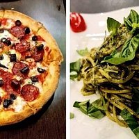 Diavola Pizza & Pesto Pasta. Mangia