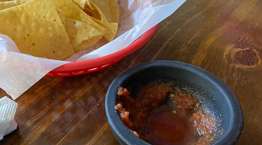 Empty salsa never refilled - no one stopped by either