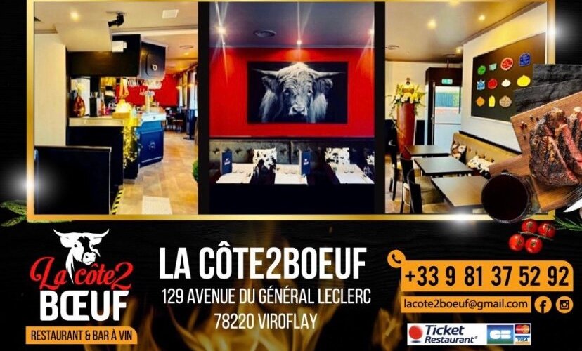 Vous êtes amateurs de viandes tendres et savoureuses, et recherchez une bonne adresse ? 

Venez découvrir notre restaurant 
Lacote2boeuf 
avec son ambiance chaleureuse et cosy 
Et laissez vous transporter le temps d’un repas.

Succombez à nos viandes d’exception maturées Puis à nos accompagnements élaborés à partir de produits frais et variés 
ainsi que nos desserts gourmands sauront vous ravir.*