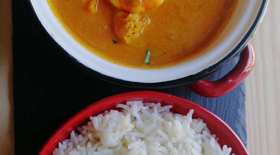 Caril de gambas