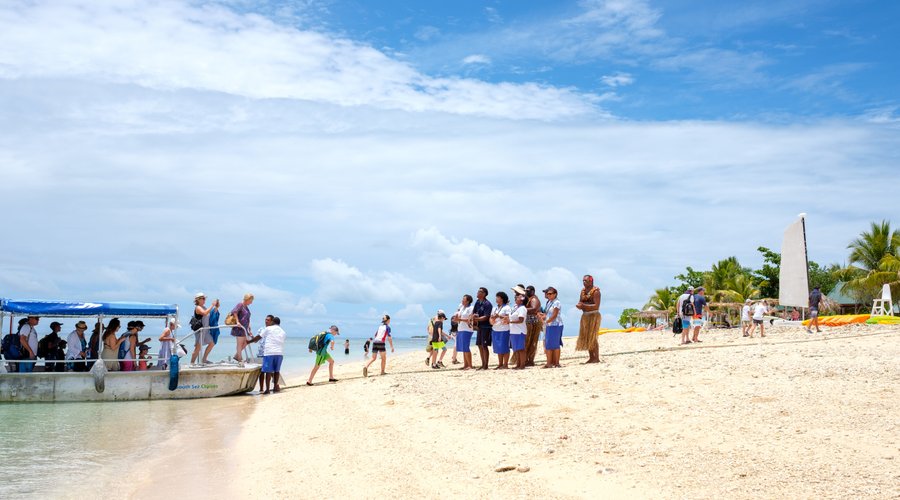 Arriving at South Sea Island