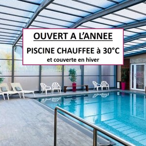 piscine chauffée et couverte en hiver