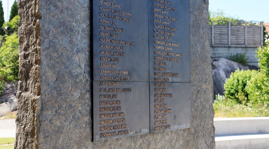 Minnebauta med navn på 162 menn og kvinner fra Agder mistet livet i tysk fangenskap under andre verdenskrig.
