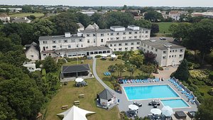 Westhill Country Hotel in Jersey, image may contain: Pool, Building, Swimming Pool, Outdoors