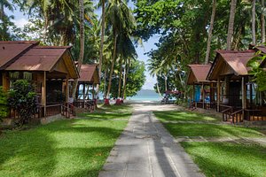 Symphony Palms Beach Resort And Spa in Havelock Island, image may contain: Hotel, Resort, Building, Architecture