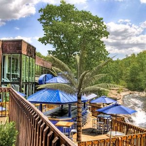 Hotel near stream
