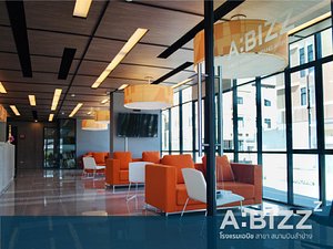ABIZZ Hotel Lampang Airport in Lampang, image may contain: Indoors, Interior Design, Airport