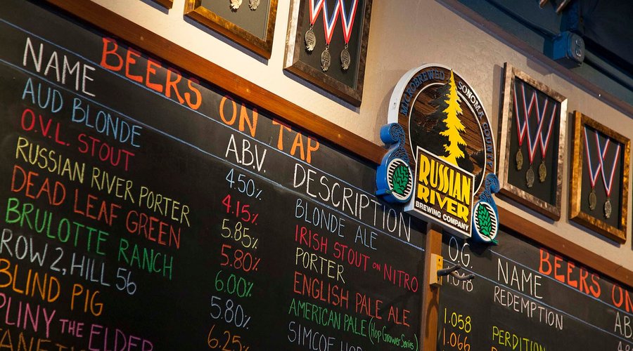 World-class craft beer brewed at Russian River Brewing Company!