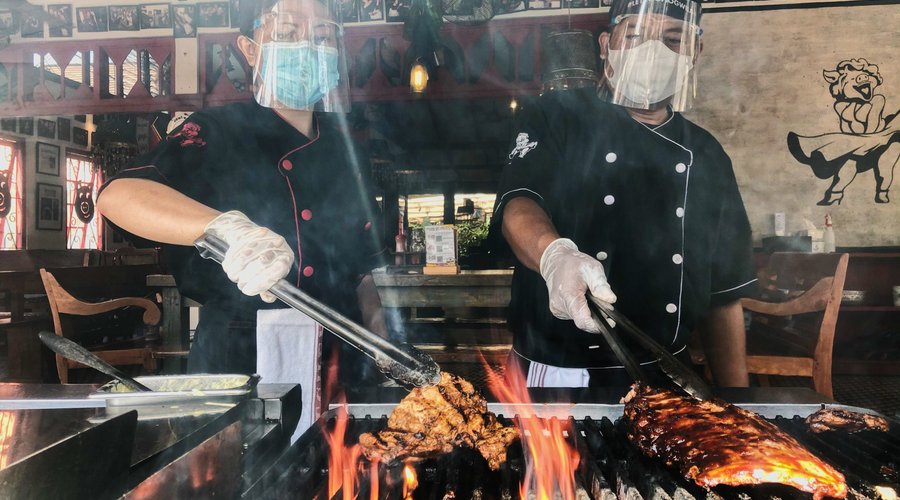 Chef Ketut & Intan on grilling duty!