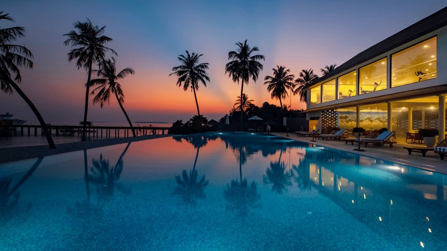 Infinity Pool during sunset