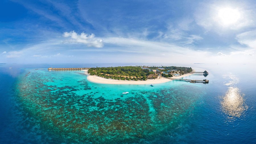 Aerial view of the resort
