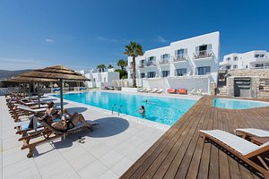 Paros Bay Hotel in Paros, image may contain: Villa, Resort, Hotel, Pool