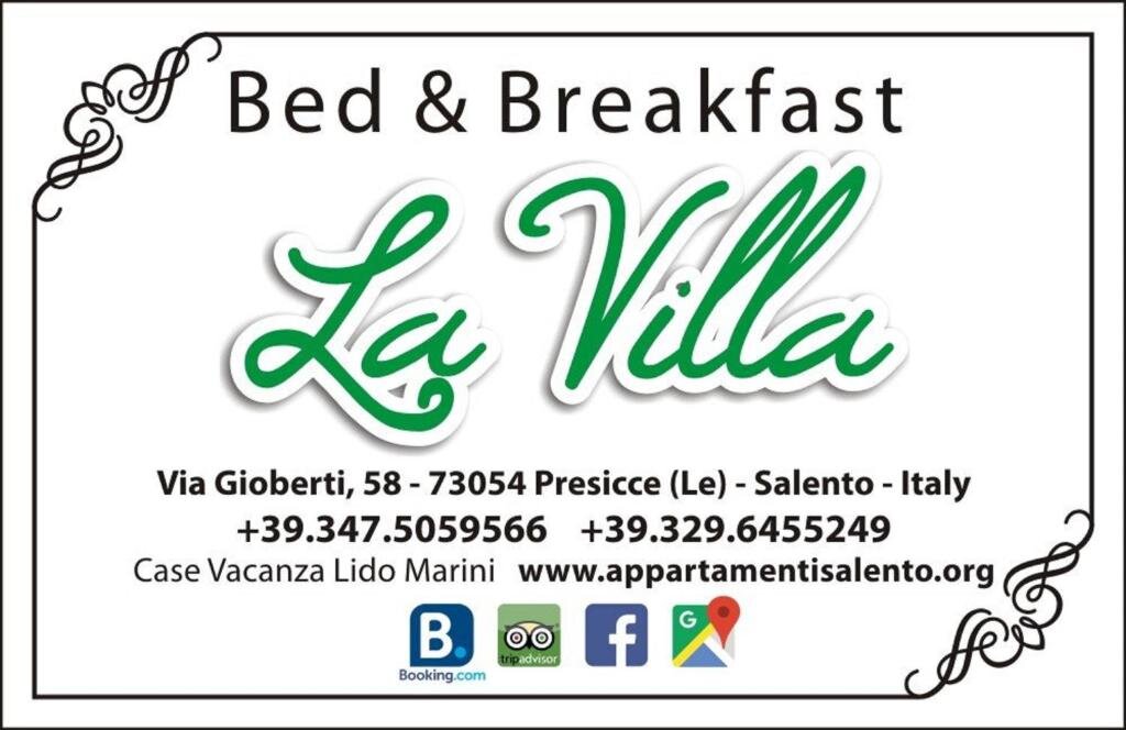 B&B LA VILLA - Prices & Reviews (Presicce, Italy)