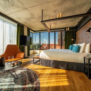 The Bridge Wroclaw MGallery in Wroclaw, image may contain: Home Decor, Floor, Wood, Penthouse