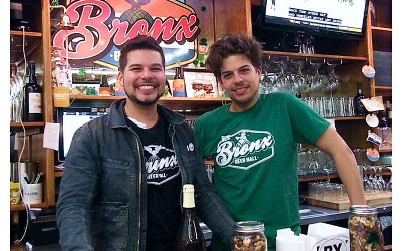 Anthony and Paul Ramirez in the Bronx Beer Hall