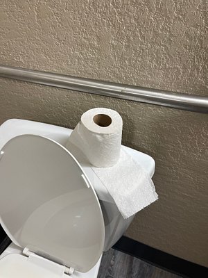 This hotel stamps their toilet paper like a wax seal, even used rolls :  r/mildlyinteresting