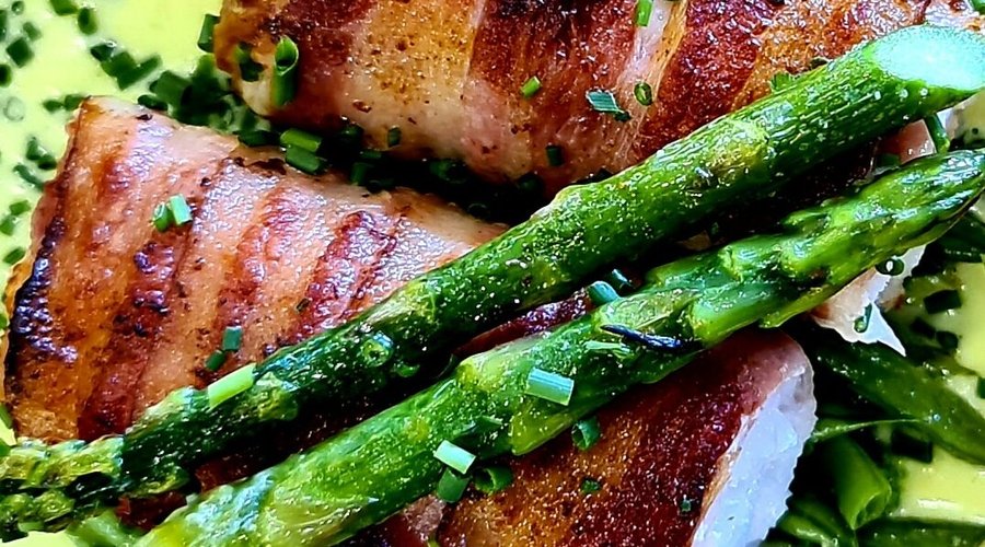 Bacon wrapped cod 