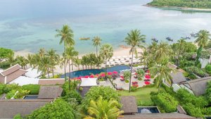 Anantara Lawana Koh Samui Resort in Chaweng, image may contain: Resort, Hotel, Outdoors, Pool