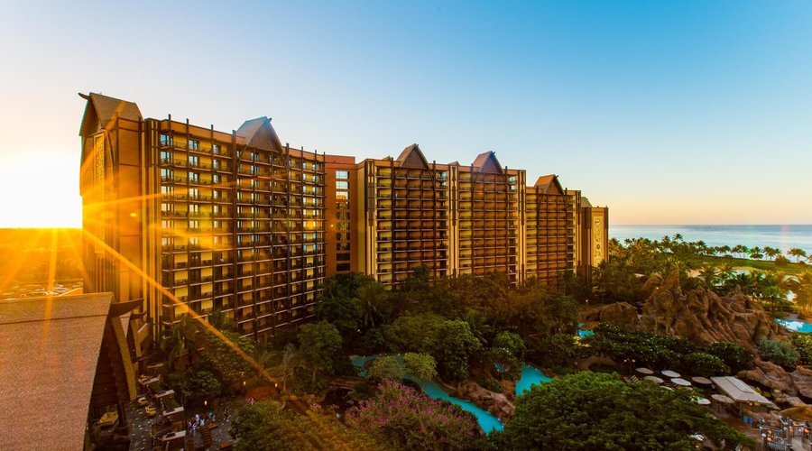 The sun shines through at Disney's Aulani Resort. 