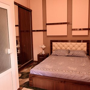 Double bed room with private bathroom.