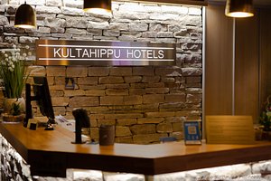 Hotel Kultahippu in Ivalo, image may contain: Lighting, Wall, Table, Indoors