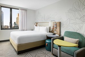 SpringHill Suites New York Manhattan/Chelsea in New York City, image may contain: Furniture, Home Decor, Bed, Bedroom