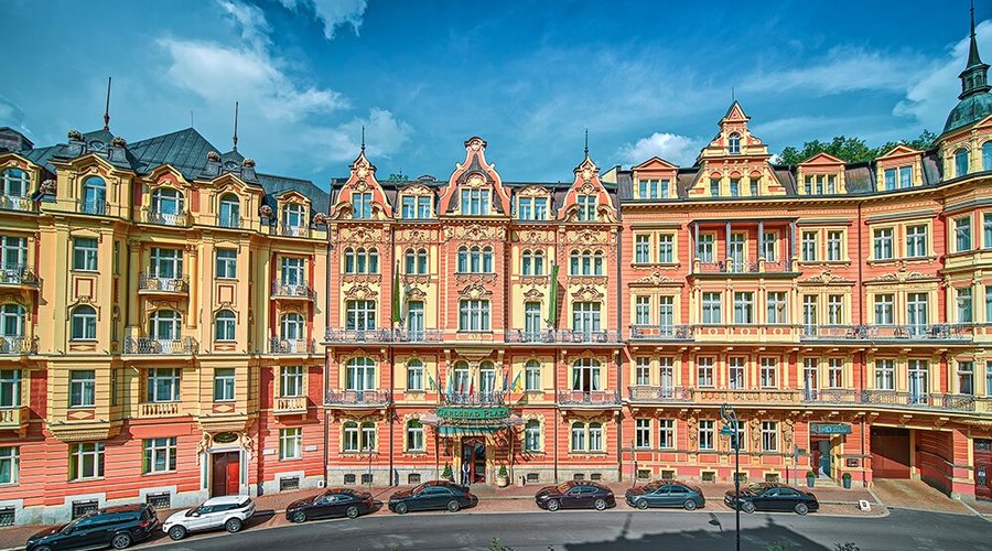 Exterior of the hotel.